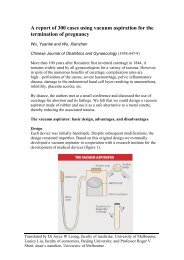 A report of 300 cases using vacuum aspiration for the termination of ...