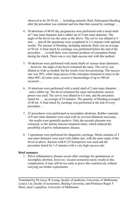 A report of 300 cases using vacuum aspiration for the termination of ...