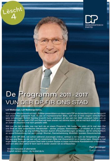 De Programm 2011- 2017 - DP
