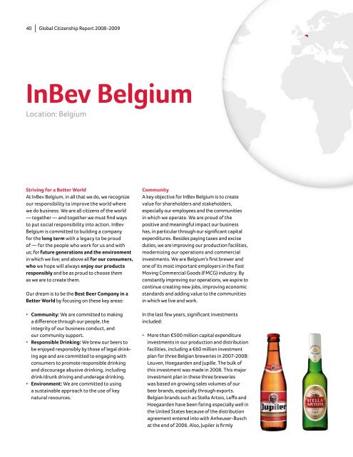 Beer & A Better World - Anheuser-Busch InBev