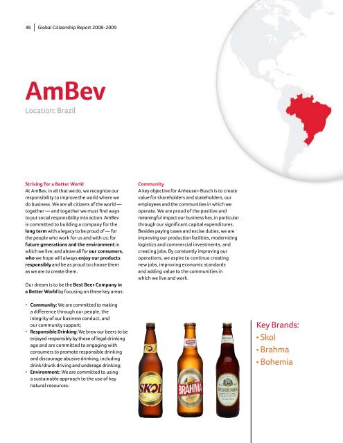 Beer & A Better World - Anheuser-Busch InBev