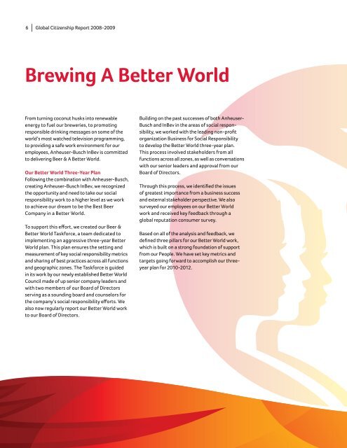 Beer & A Better World - Anheuser-Busch InBev