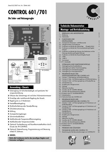 CONSOLAR Control 601/701 - Häring Solar GmbH