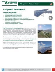 FS System Product Sheet - Schletter Inc.