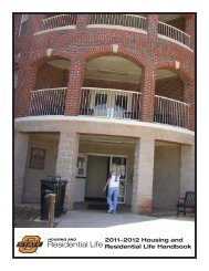 Policies Handbook - OSU Residential Life - Oklahoma State University