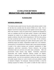 Correlation Between CASE MANAGEMENT And MEDIATION - Law ...