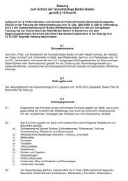 Satzung zum Schutz der Gesamtanlage Baden-Baden gemÃ¤Ã Â§ 19 ...