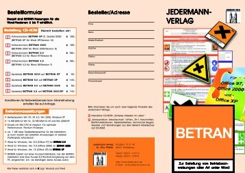 BETRAN - Jedermann-Verlag Heidelberg