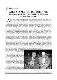 ARHAISME ŞI ISTORISME
