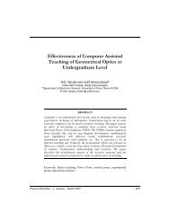 Effectiveness of Computer Assisted Teaching of Geometrical Optics ...