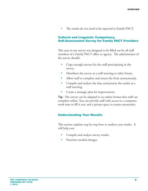 Cultural and Linguistic Competency Toolkit - Family PACT