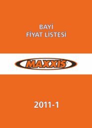 maxxis fÄ±yat lÄ±stesÄ± (pdf ) - Tarlas Lastik