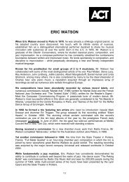 ERIC WATSON - ACT Music + Vision