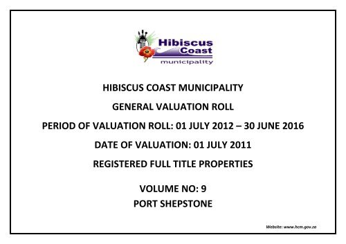 01 july 2012 â 30 june 2016 d - hibiscus coast municipality