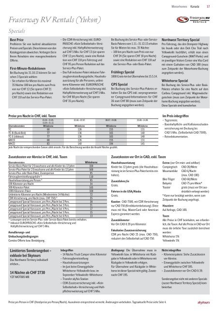 Preisliste - Travelhouse