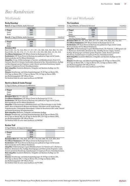 Preisliste - Travelhouse