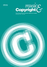 The international business newsletter of global music copyright ...