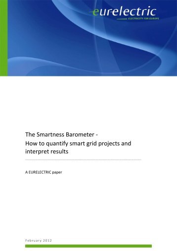 The Smartness Barometer - How to quantify smart grid ... - Eurelectric