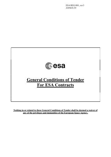 General Conditions of Tender - emits - ESA