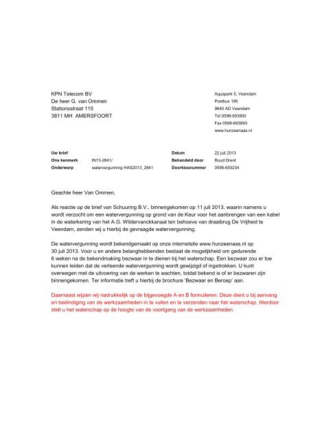 KPN Telecom BV HAS2013_2841 .pdf - Hunze en Aa's