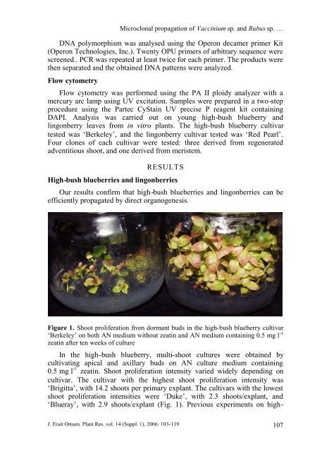 MICROCLONAL PROPAGATION OF Vaccinium SP. AND Rubus SP ...