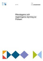 Riksdagens och regeringens styrning av Polisen - Statskontoret