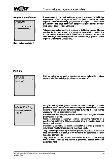 Valdymo modulio BM montavimo ir aptarnavimo ... - E-servisas