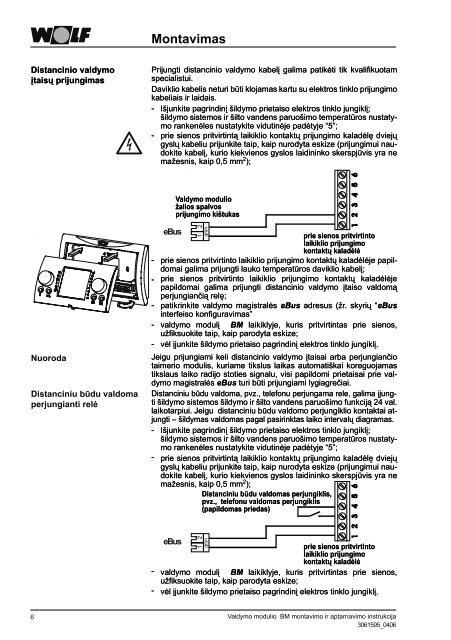 Valdymo modulio BM montavimo ir aptarnavimo ... - E-servisas