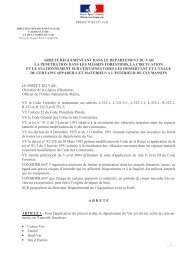 arrete prefectoral du 15 mai 2006 reglementant dans le departement ...