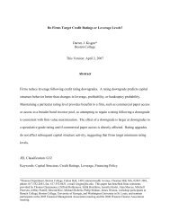 Do Firms Target Credit Ratings or Leverage Levels ... - Boston College