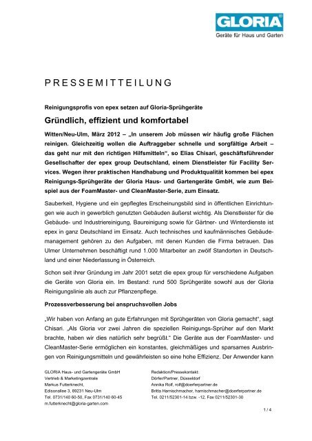 Gründlich, effizient und komfortabel - Dörfer/Partner