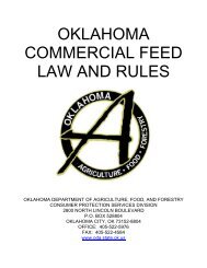 oklahoma commercial feed law and rules - Oklahoma Department of ...