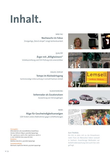 Ampel Nachrichten No.42 [ PDF-DOWNLOAD ] - RTB GmbH & Co. KG
