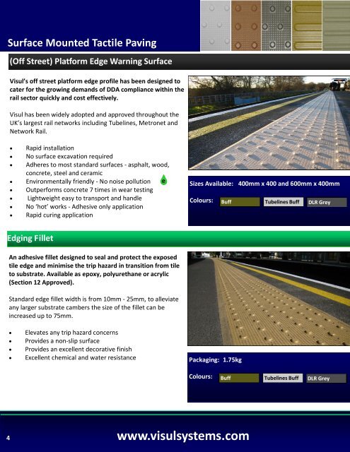 Surface Mounted Tactile Paving and other DDA Products