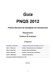 Guia PNQS 2012 - PrÃªmio Nacional da Qualidade em Saneamento