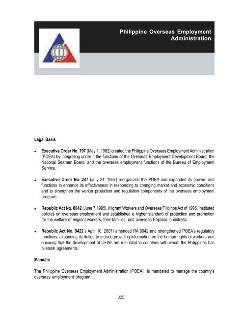 Philippine Overseas Employment Administration Dbm