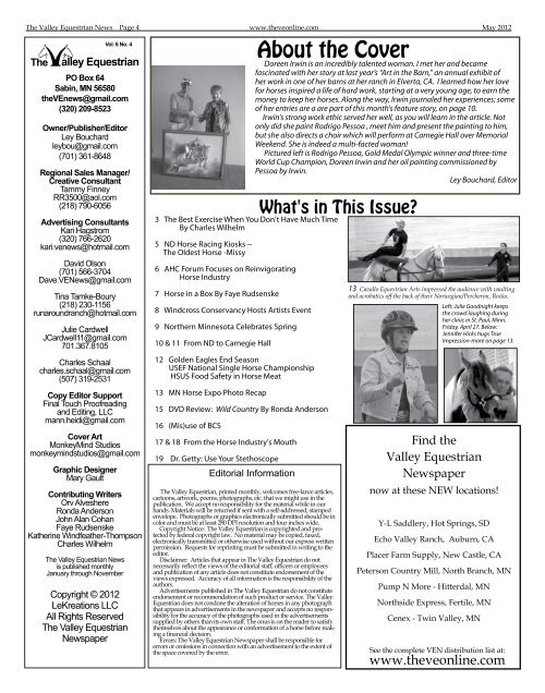 May 2012 - The Valley Equestrian Newspaper