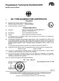 EC-Type Examination Certificate PTB 99 ATEX 3101 X - Jacob GmbH