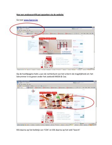 Hoe een analysecertificaat opzoeken via de website.pdf - Fagron