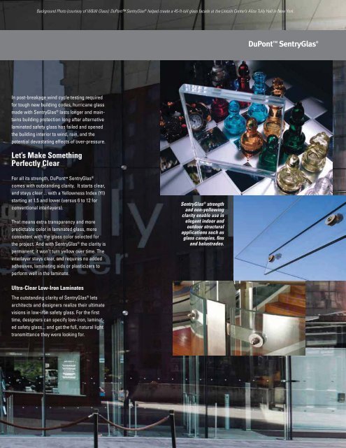 SentryGlasÂ® Architectural Safety Glass Brochure - Curbellplastics.com