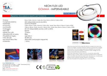 NEON FLEX LED GOMMA - IMPERMEABILE - TSA Tecnology