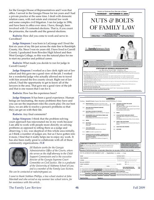 Fall 2009 - Atlanta - Divorce Lawyer - Family Law - Atlanta Georgia