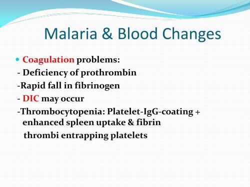 The pathology of malaria