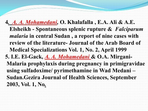 The pathology of malaria