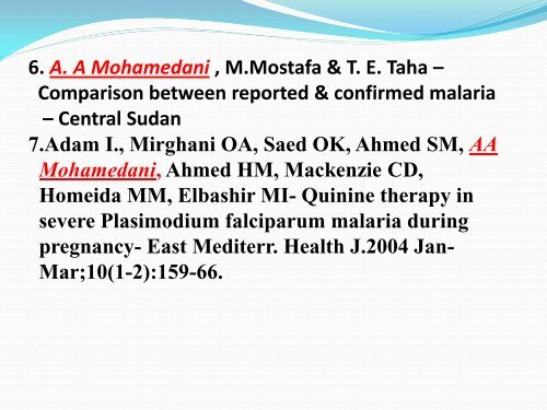 The pathology of malaria