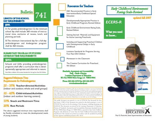 Early Childhood Environment Rating Scale-Revised - Louisiana ...