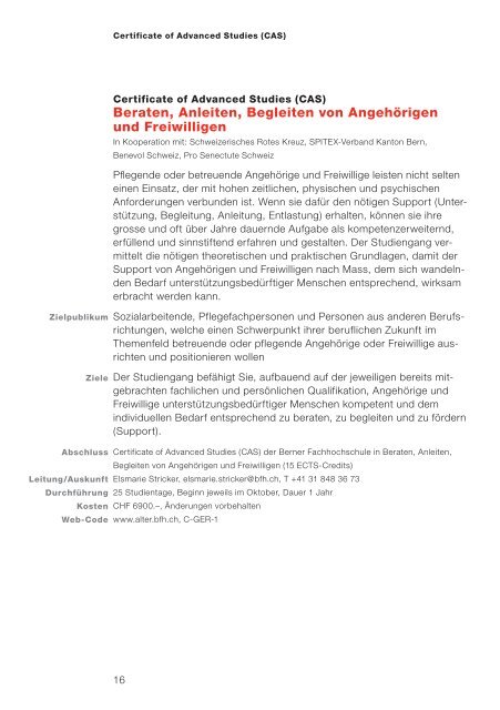 Weiterbildungsprogramm 2012/13 - Institut Alter - Berner ...