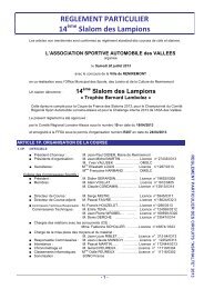 RÃ¨glement FFSA Les Lampions 2013 - Sport Auto Lorraine-Alsace