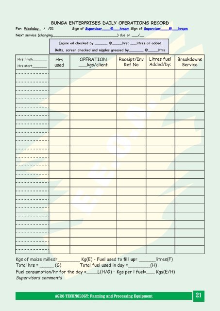 Agro-Tech Book - Agriculture Support Programme