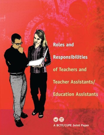 Roles and Responsibilities of Teachers and Teacher Assistants ...
